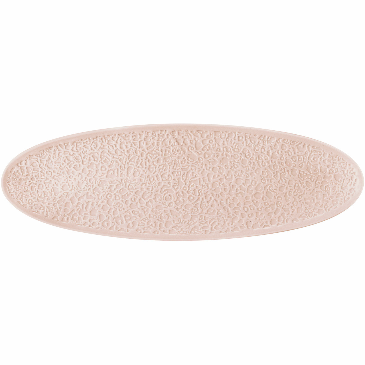 Nori, Coupplatte oval mit Relief 443 x 144 mm rosé